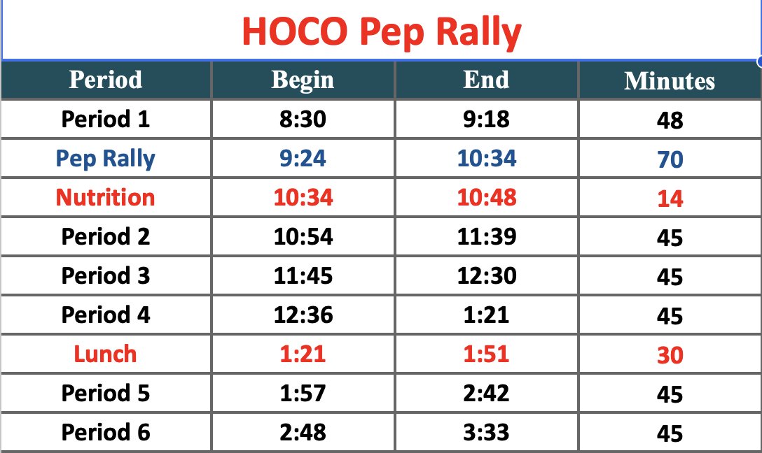 Schedule